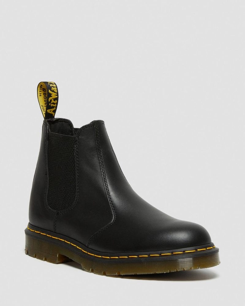 Botas Dr Martens 2976 Slip Resistant Cuero Chelsea Boots (Industrial Full Grain) Negras | NS54-E2OM