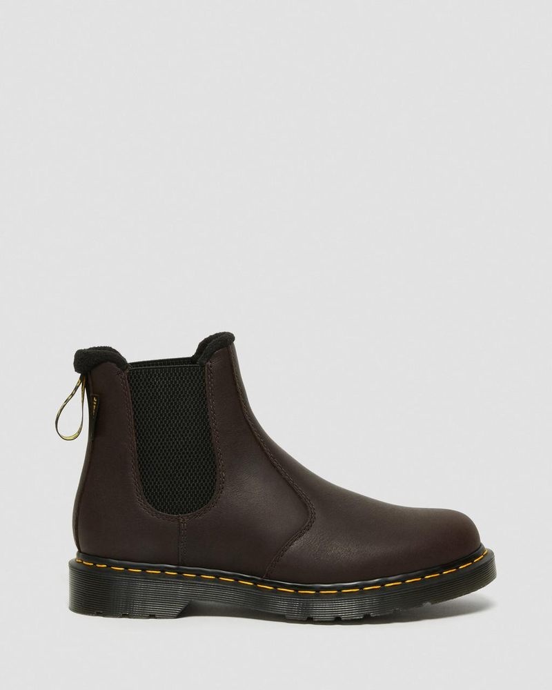 Botas Dr Martens 2976 Warmwair Cuero Chelsea Boots (Valor Wp) Marrones Oscuro | NM78-D8IF