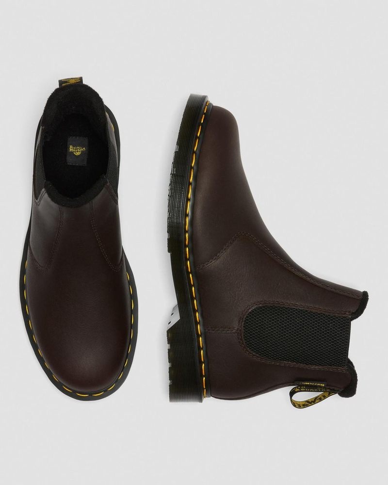 Botas Dr Martens 2976 Warmwair Cuero Chelsea Boots (Valor Wp) Marrones Oscuro | NM78-D8IF