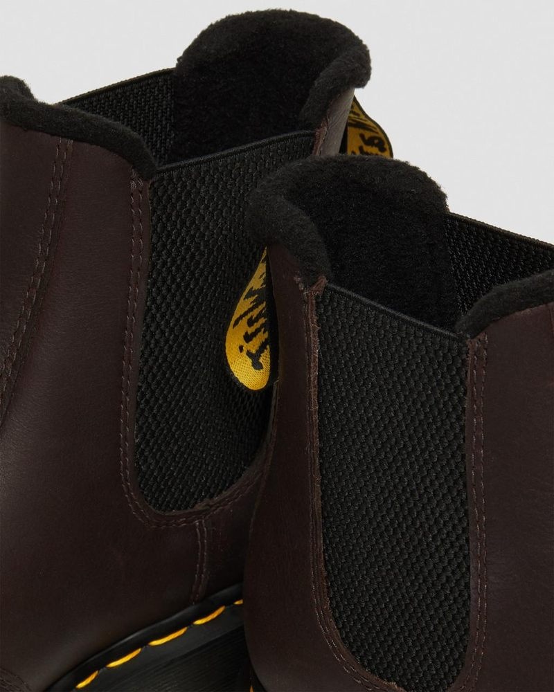 Botas Dr Martens 2976 Warmwair Cuero Chelsea Boots (Valor Wp) Marrones Oscuro | MM59-V6LY