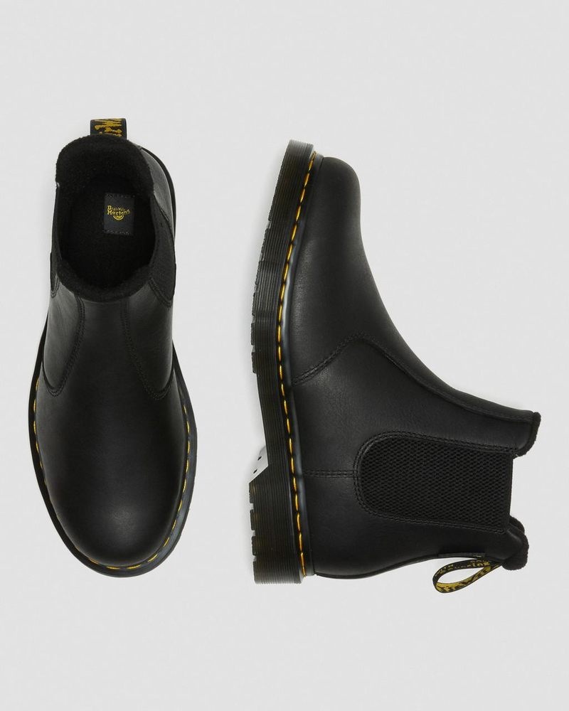 Botas Dr Martens 2976 Warmwair Cuero Chelsea Boots (Valor Wp) Negras | KU03-Z4ZH