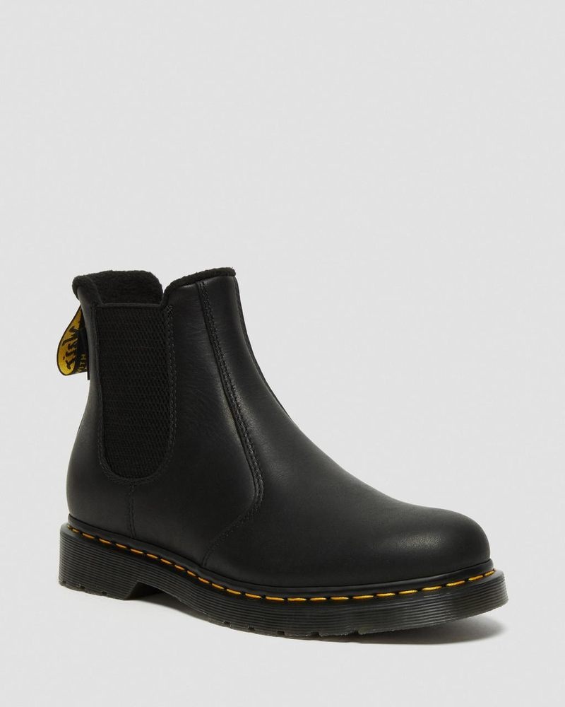 Botas Dr Martens 2976 Warmwair Cuero Chelsea Boots (Valor Wp) Negras | KU03-Z4ZH