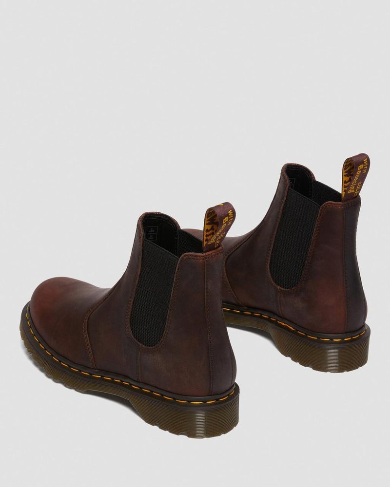 Botas Dr Martens 2976 Waxed Full Grain Cuero Chelsea Boots (Waxed Full Grain) Chestnut | PK97-M1FK