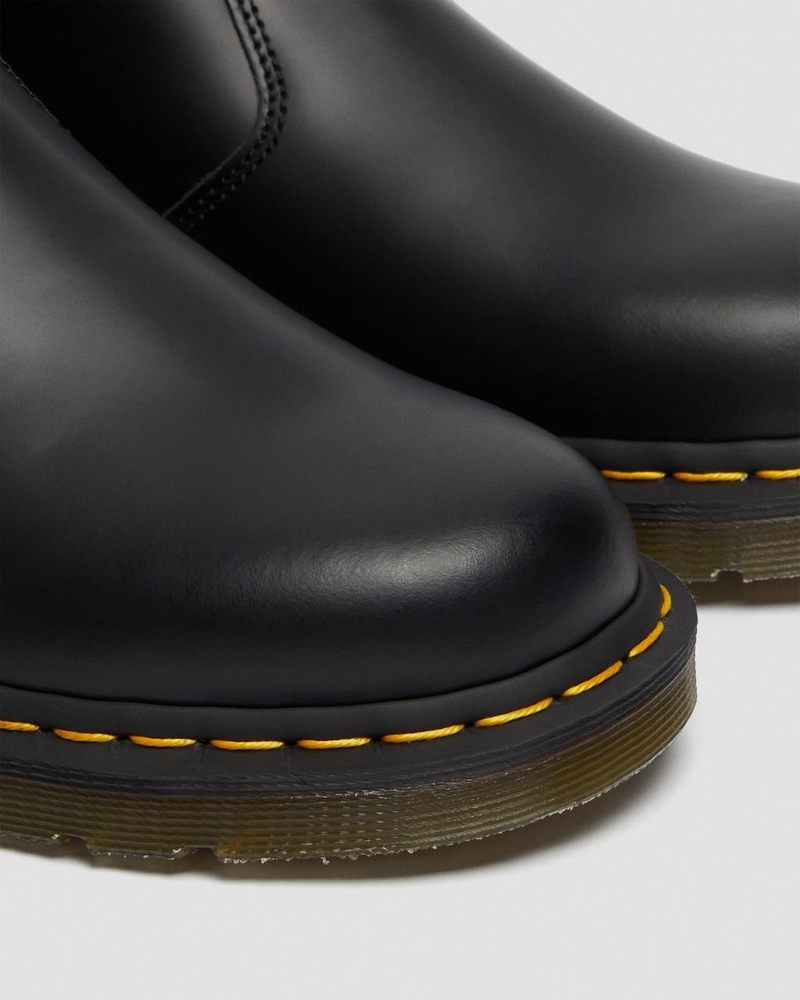 Botas Dr Martens 2976 Yellow Stitch Smooth Cuero Chelsea Boots (Smooth Cuero) Negras | LV74-K1XU