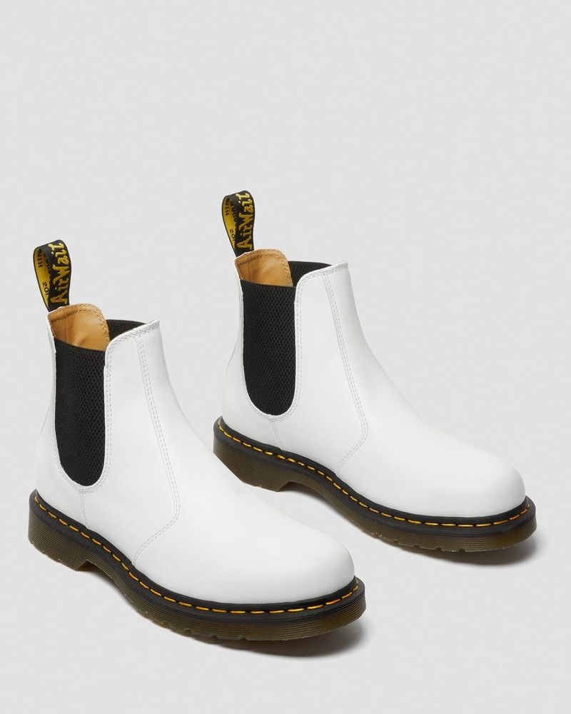 Botas Dr Martens 2976 Yellow Stitch Smooth Cuero Chelsea Boots (Smooth Cuero) Blancas | AU70-V0BM