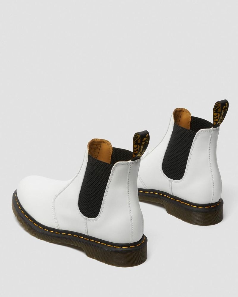 Botas Dr Martens 2976 Yellow Stitch Smooth Cuero Chelsea Boots (Smooth Cuero) Blancas | AU70-V0BM