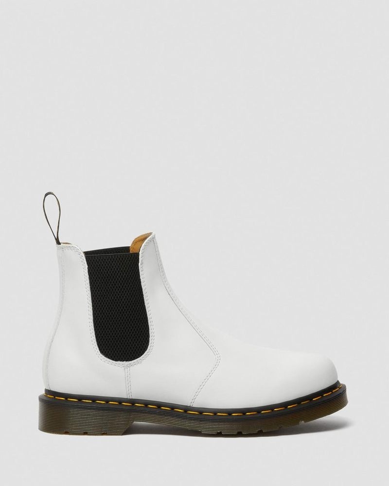 Botas Dr Martens 2976 Yellow Stitch Smooth Cuero Chelsea Boots (Smooth Cuero) Blancas | AU70-V0BM