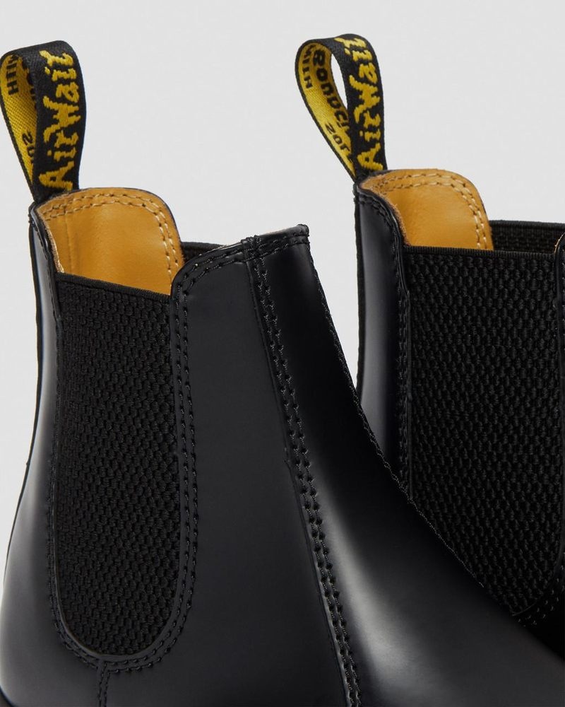 Botas Dr Martens 2976 - Smooth Cuero Chelsea Boots (Smooth Cuero) Negras | SK74-O2YM