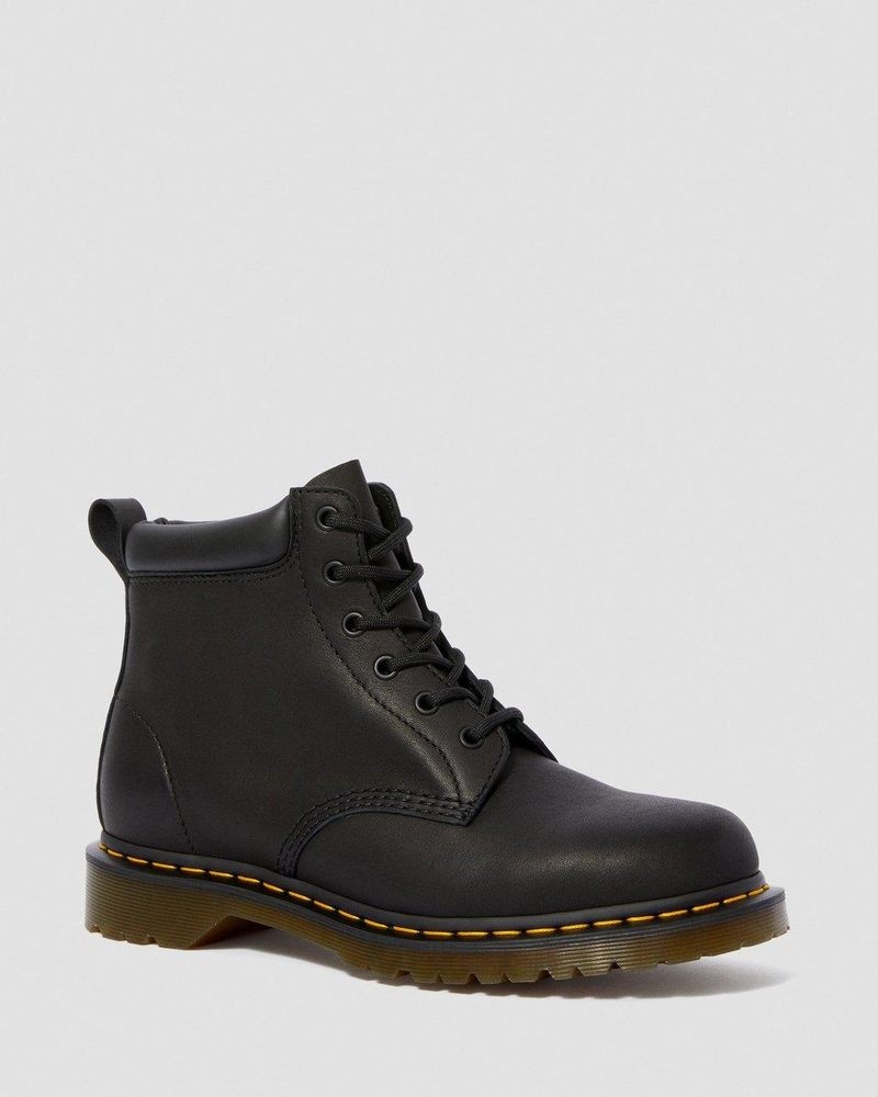 Botas Dr Martens 939 Ben Boot Cuero Encaje Up Boots (Greasy) Negras | RY02-V7KV