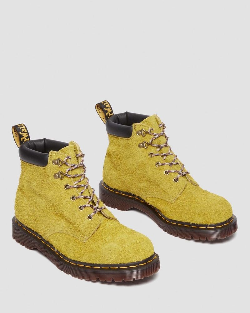 Botas Dr Martens 939 Ben Gamuza Acolchado Collar Encaje Up Boots (Long Napped Gamuza) Verde | IX95-K7UO