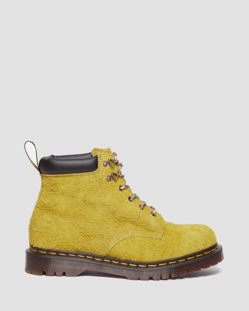 Botas Dr Martens 939 Ben Gamuza Acolchado Collar Encaje Up Boots (Long Napped Gamuza) Verde | IX95-K7UO