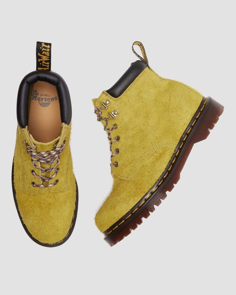 Botas Dr Martens 939 Ben Gamuza Acolchado Collar Encaje Up Boots (Long Napped Gamuza) Verde | IX95-K7UO