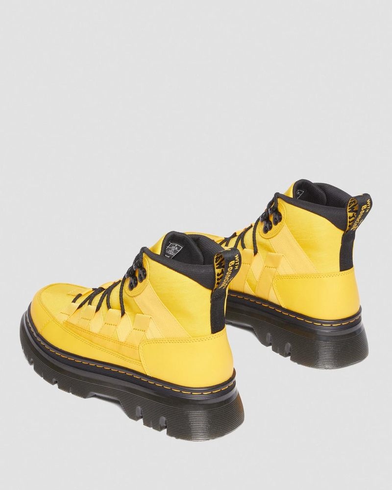 Botas Dr Martens Boury Nylon & Cuero Casuales Boots (Cyclone Nylon+Lapstone) Amarillo | ZV42-O0EX