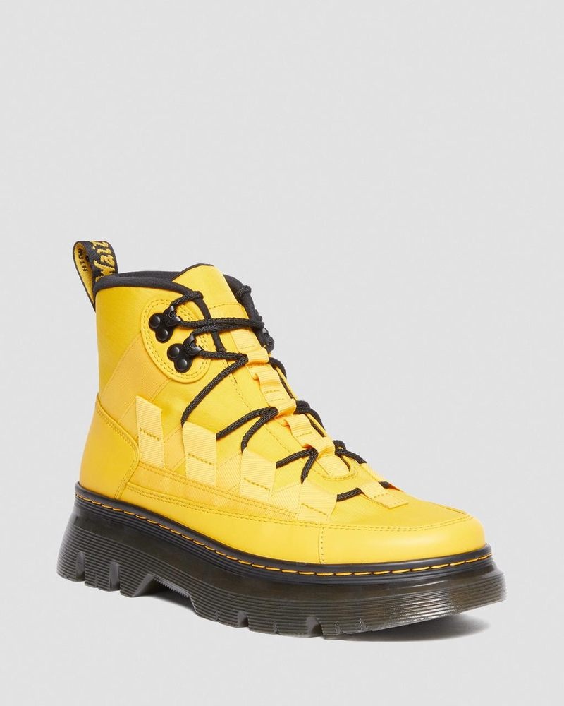 Botas Dr Martens Boury Nylon & Cuero Casuales Boots (Cyclone Nylon+Lapstone) Amarillo | ZV42-O0EX