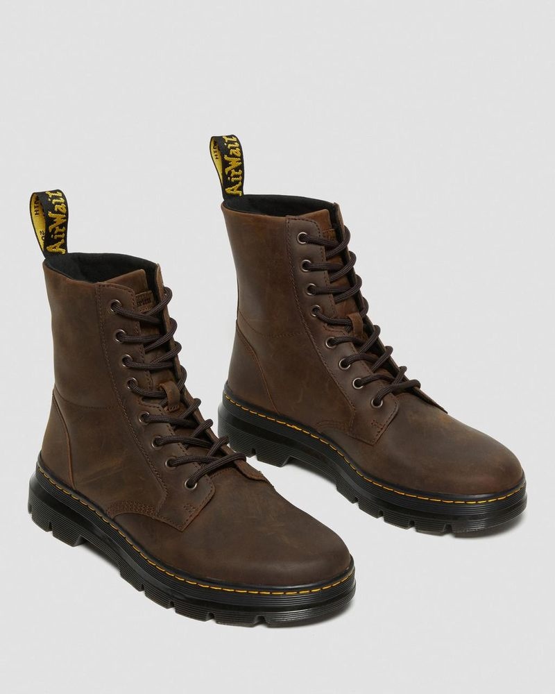 Botas Dr Martens Combs Crazy Horse Cuero Casuales Boots (Crazy Horse) Marrones | HW68-O7AE