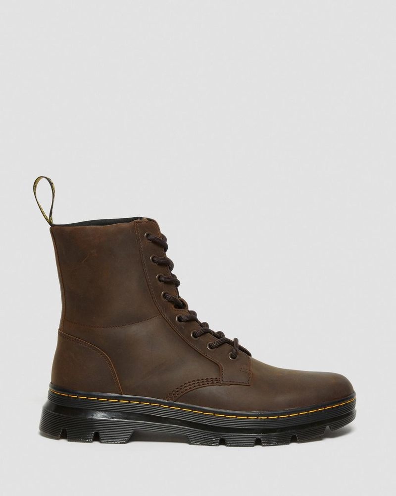 Botas Dr Martens Combs Crazy Horse Cuero Casuales Boots (Crazy Horse) Marrones | HW68-O7AE