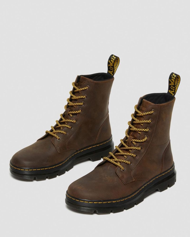 Botas Dr Martens Combs Crazy Horse Cuero Casuales Boots (Crazy Horse) Marrones | HW68-O7AE