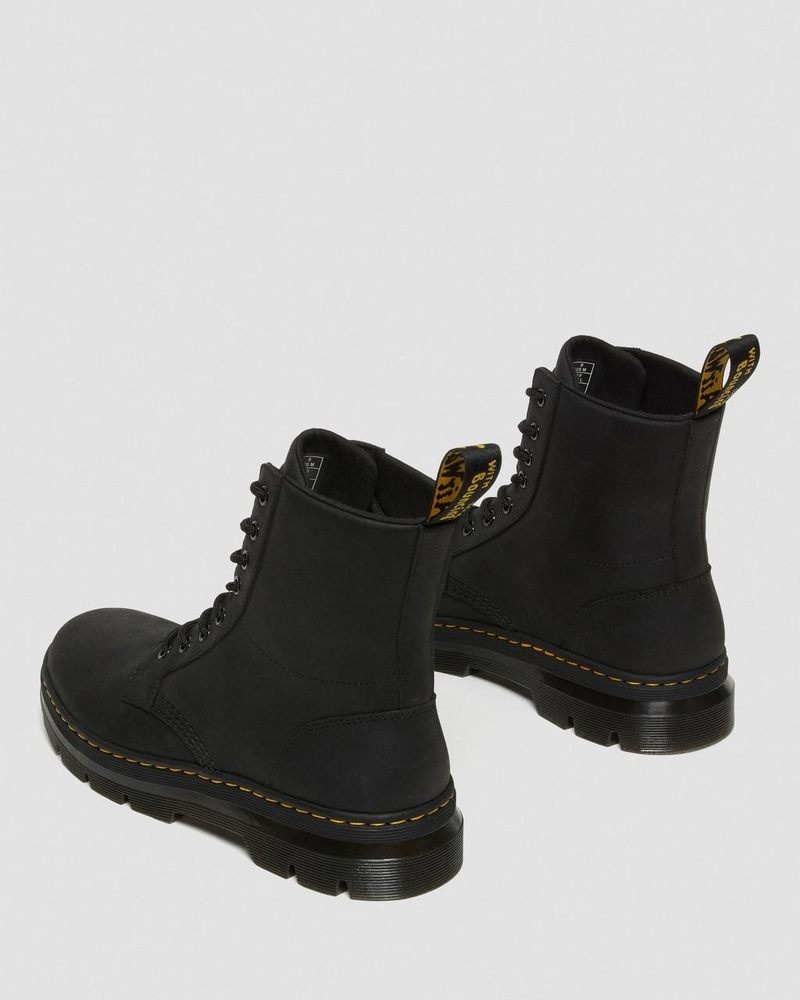 Botas Dr Martens Combs Cuero Casuales Boots (Wyoming) Negras | ND16-F3UP