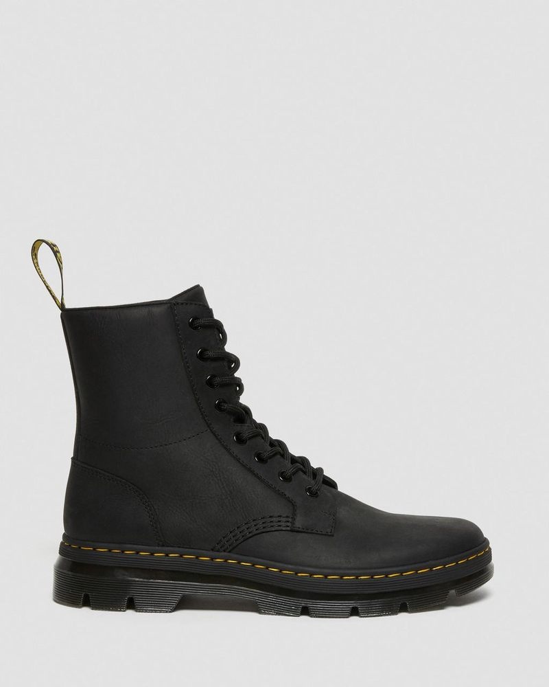 Botas Dr Martens Combs Cuero Casuales Boots (Wyoming) Negras | ND16-F3UP