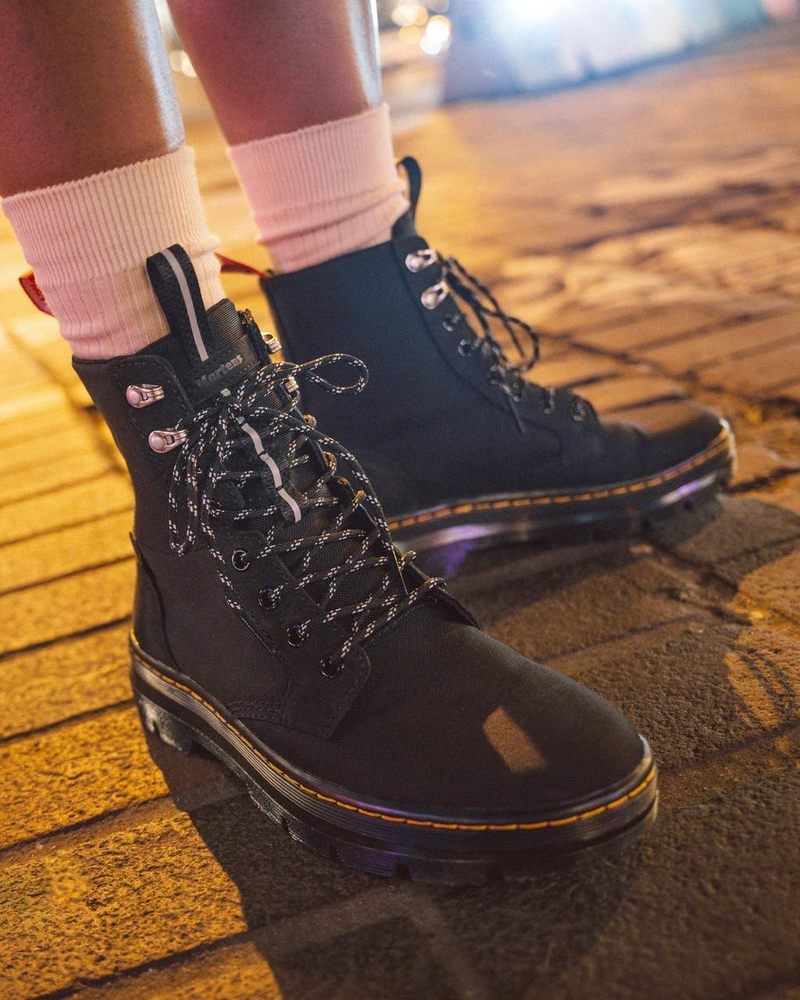 Botas Dr Martens Combs II Herschel Casuales Boots (Slippery Wp+Cordura Ballistic Nylon) Negras | NS97-F4OJ