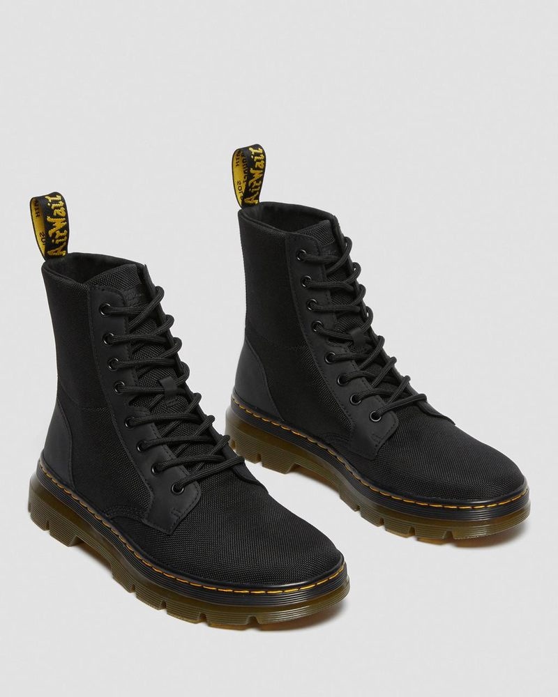 Botas Dr Martens Combs Poly Casuales Boots (Extra Tough Poly+Rubbery) Negras | FH88-E9YQ