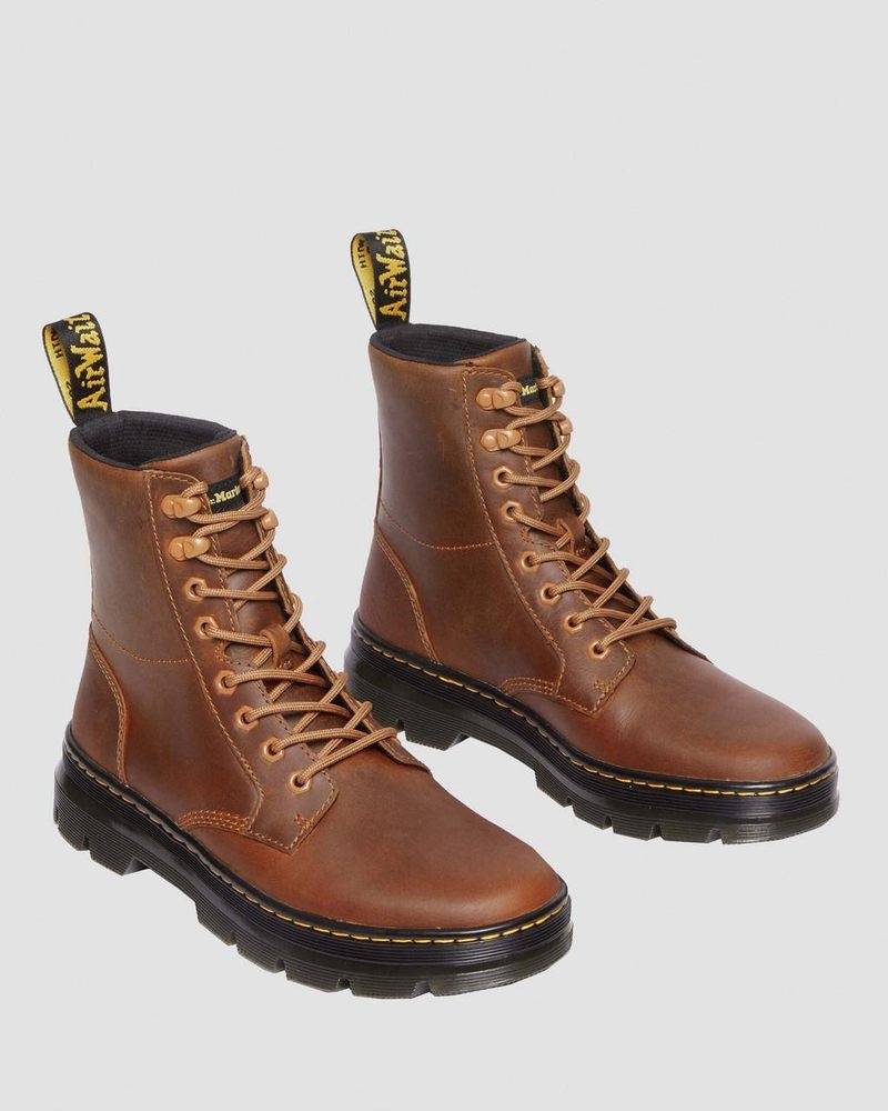 Botas Dr Martens Combs Pull Up Cuero Casuales Boots (Archive Pull Up) Warm Tan | CR42-I3KG