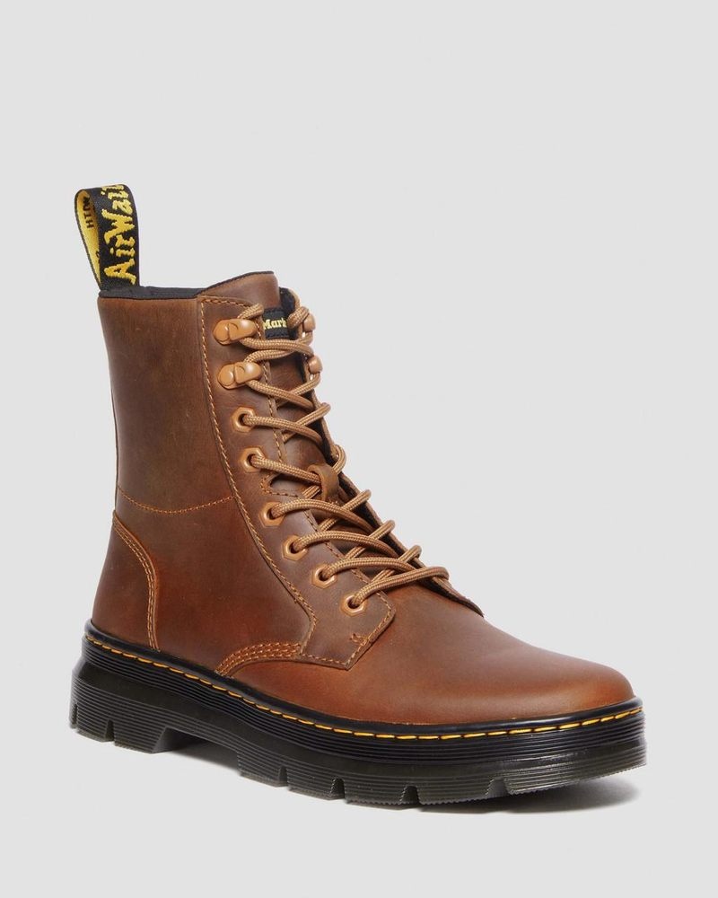 Botas Dr Martens Combs Pull Up Cuero Casuales Boots (Archive Pull Up) Warm Tan | CR42-I3KG