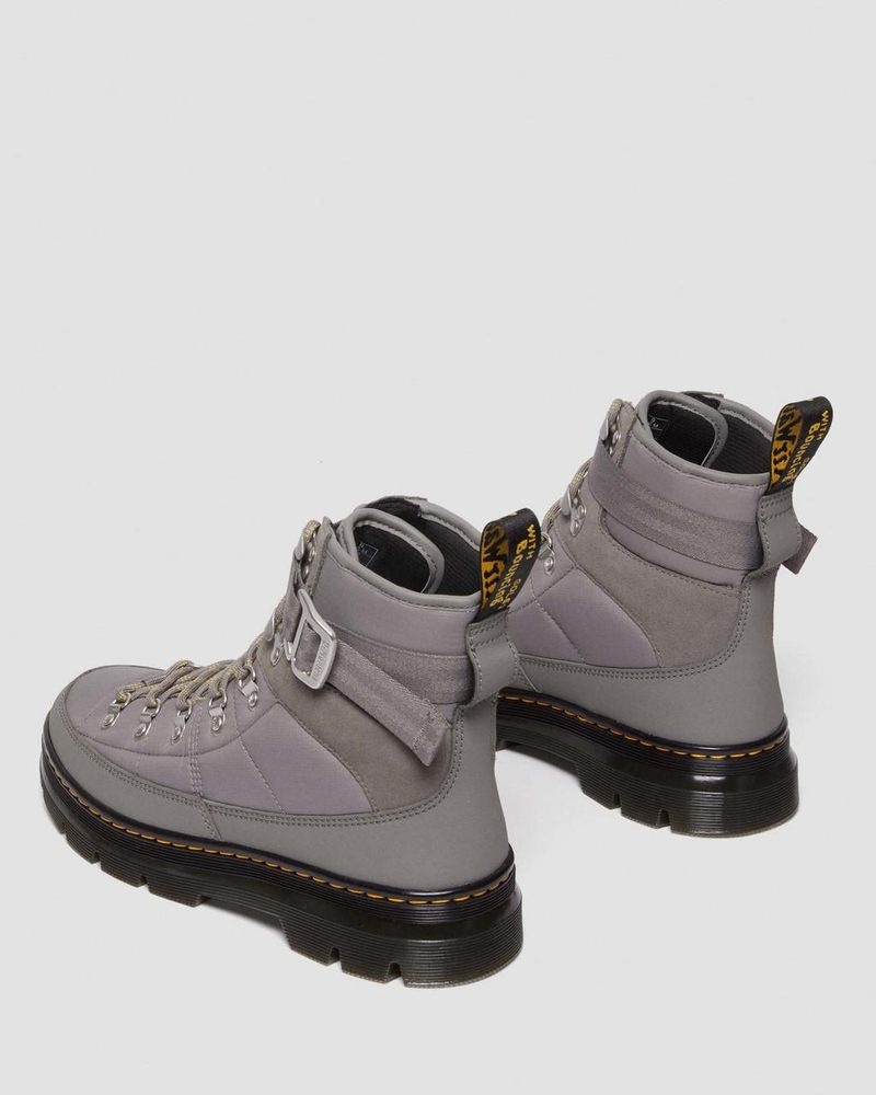 Botas Dr Martens Combs Tech Acolchado Casuales Boots Gris | RV97-P1QF