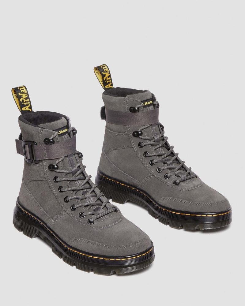 Botas Dr Martens Combs Tech Gamuza Casuales Boots (E.H.Gamuza) Gunmetal | SJ50-C8WF