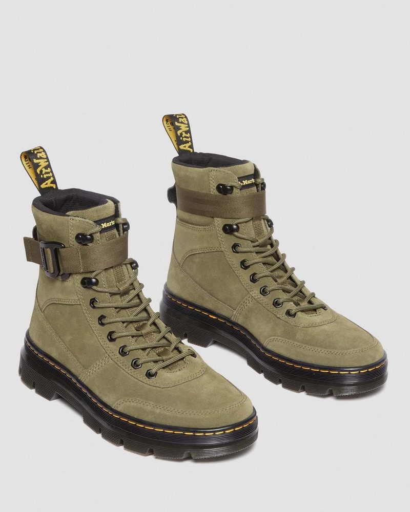 Botas Dr Martens Combs Tech Gamuza Casuales Boots (E.H.Gamuza) Verde Oliva | VT95-G3XR