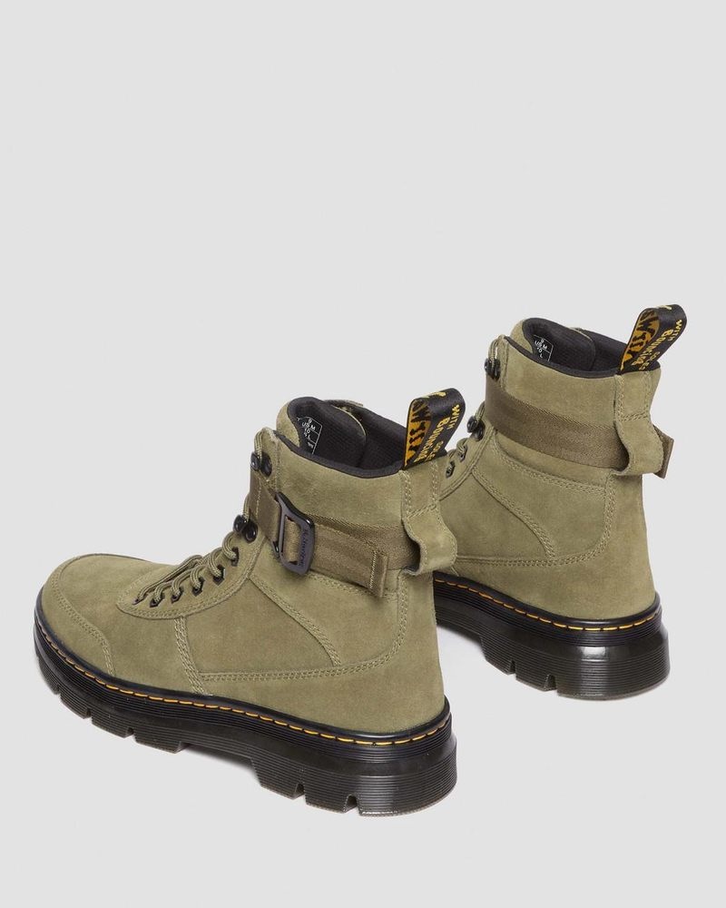 Botas Dr Martens Combs Tech Gamuza Casuales Boots (E.H.Gamuza) Verde Oliva | VT95-G3XR