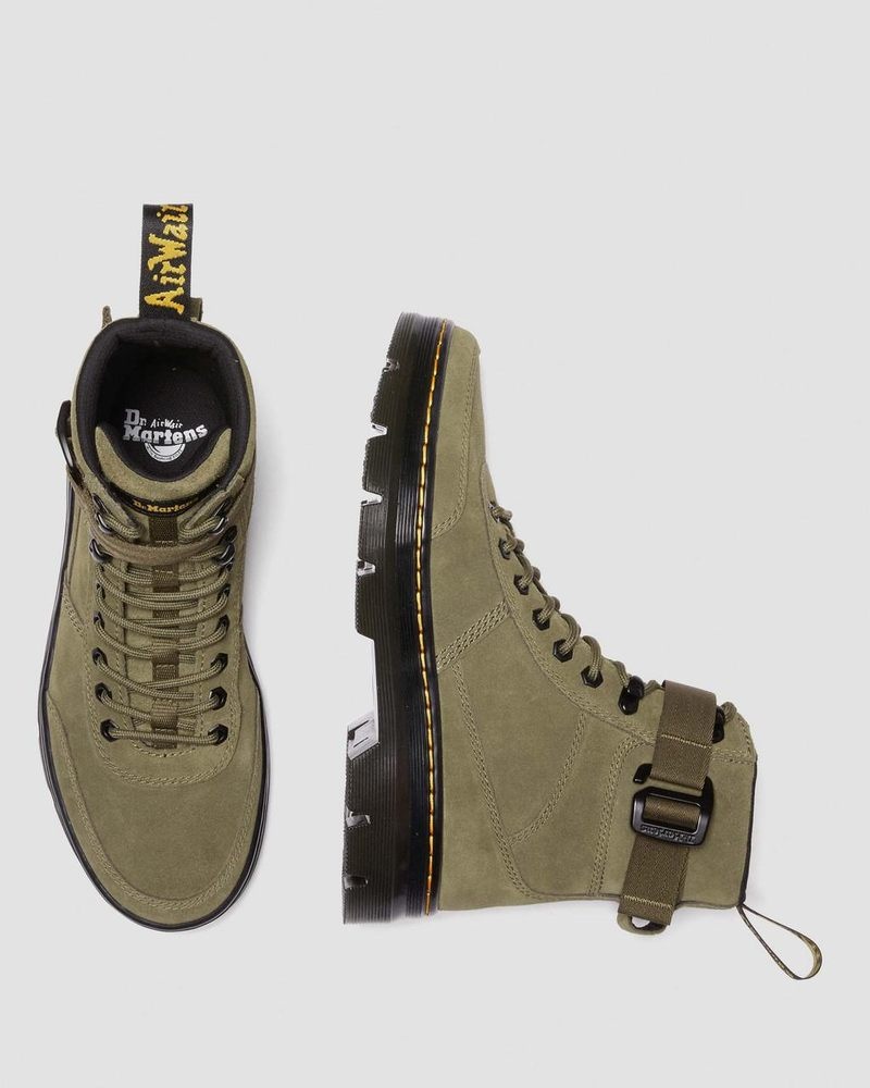 Botas Dr Martens Combs Tech Gamuza Casuales Boots (E.H.Gamuza) Verde Oliva | VT95-G3XR