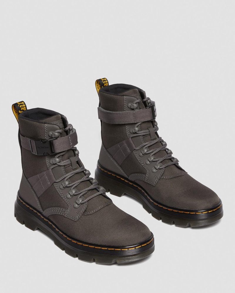 Botas Dr Martens Combs Tech II Extra Tough Utility Boots (Ajax+Extra Tough 50/50) Gunmetal | QT28-P3YF