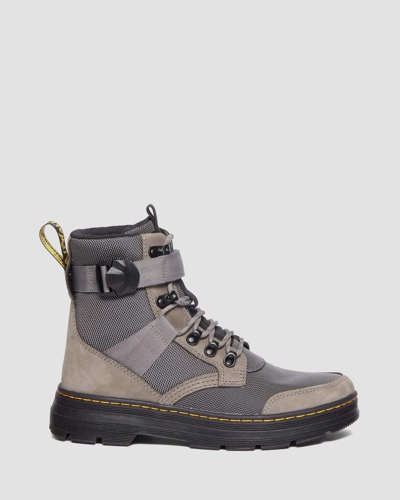 Botas Dr Martens Combs Tech II Fleece-Forro Casuales Boots (Buffbuck Two Tone Nylon) Gris | DV59-A5TK