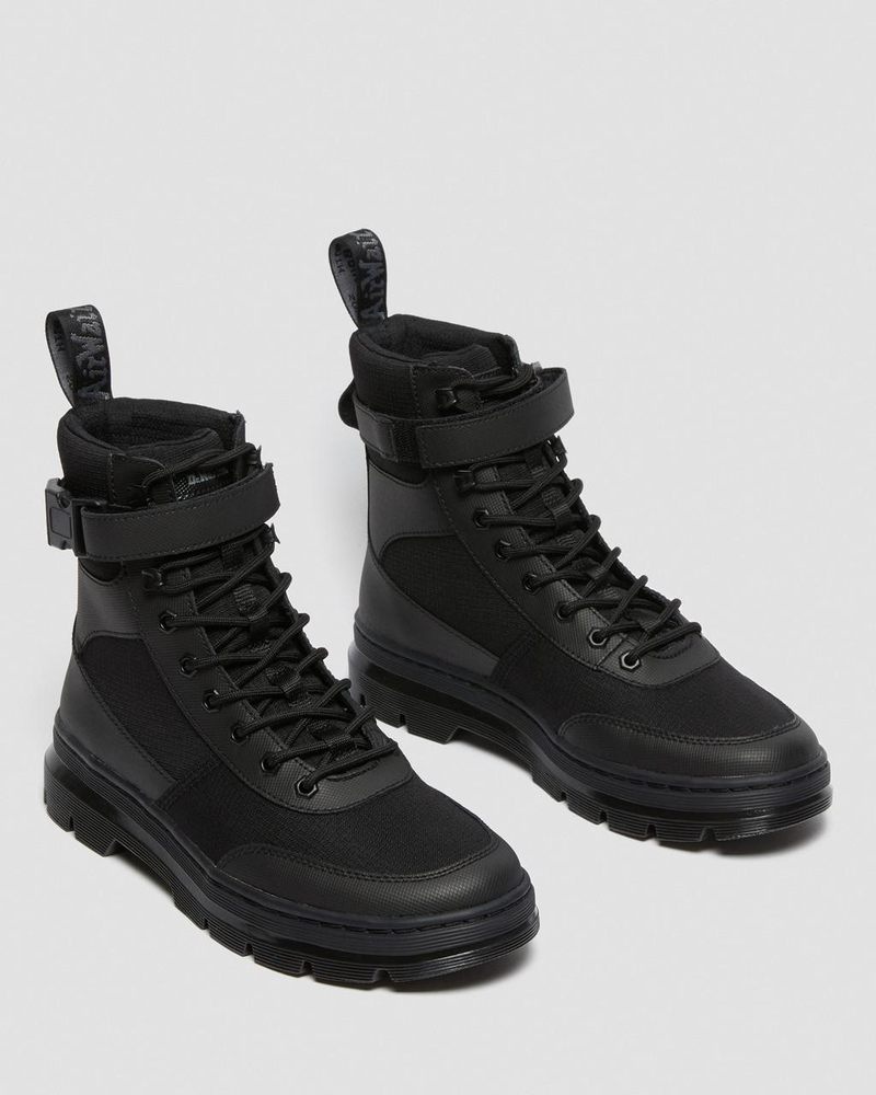 Botas Dr Martens Combs Tech Poly Casuales Boots (Element Poly Rip Stop) Negras | EO08-L1BP