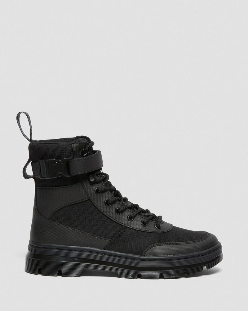 Botas Dr Martens Combs Tech Poly Casuales Boots (Element Poly Rip Stop) Negras | EO08-L1BP