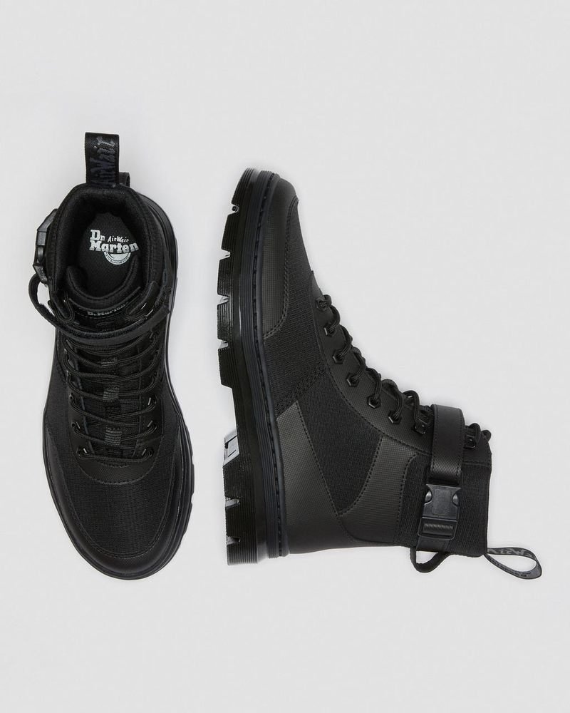 Botas Dr Martens Combs Tech Poly Casuales Boots (Element Poly Rip Stop) Negras | EO08-L1BP