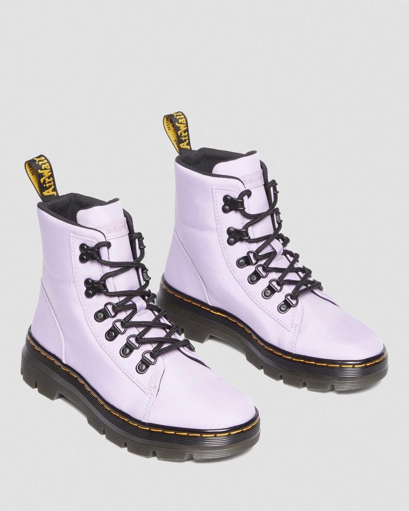 Botas Dr Martens Combs - Nylon & Cuero Casuales Boots (Cyclone Nylon) Lilac | OO16-G4BV