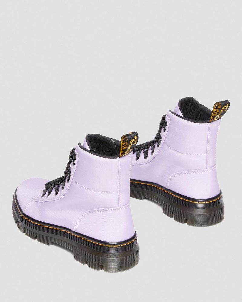 Botas Dr Martens Combs - Nylon & Cuero Casuales Boots (Cyclone Nylon) Lilac | OO16-G4BV