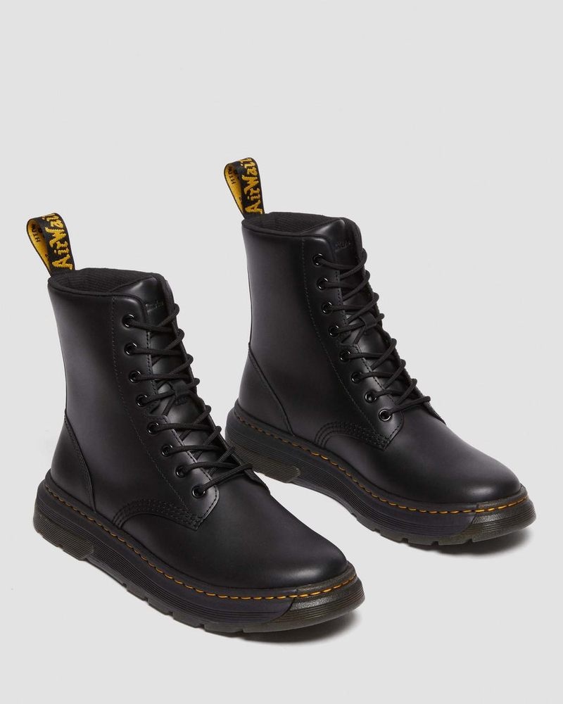 Botas Dr Martens Crewson Classic Cuero Everyday Boots Negras | LU65-Y6LT