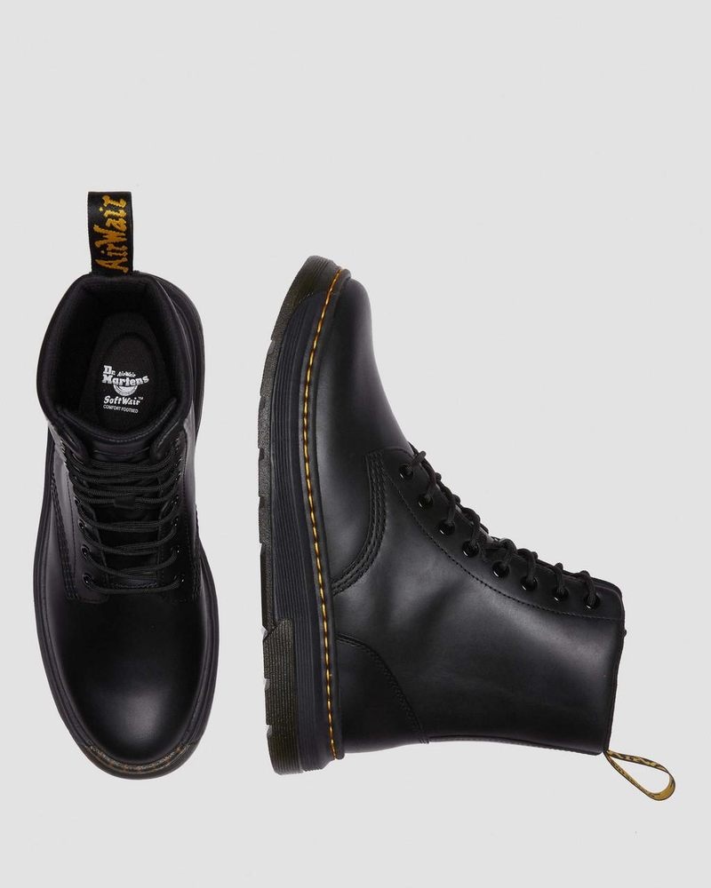 Botas Dr Martens Crewson Classic Cuero Everyday Boots Negras | SF16-F2NG