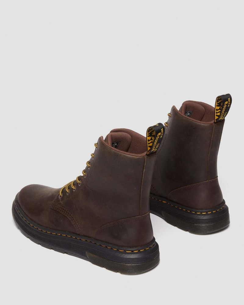 Botas Dr Martens Crewson Crazy Horse Cuero Everyday Boots (Crazy Horse) Marrones Oscuro | OX13-V6DE