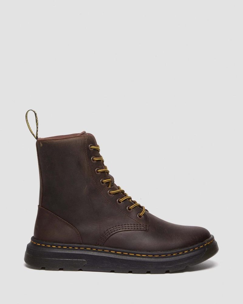 Botas Dr Martens Crewson Crazy Horse Cuero Everyday Boots (Crazy Horse) Marrones Oscuro | OX13-V6DE