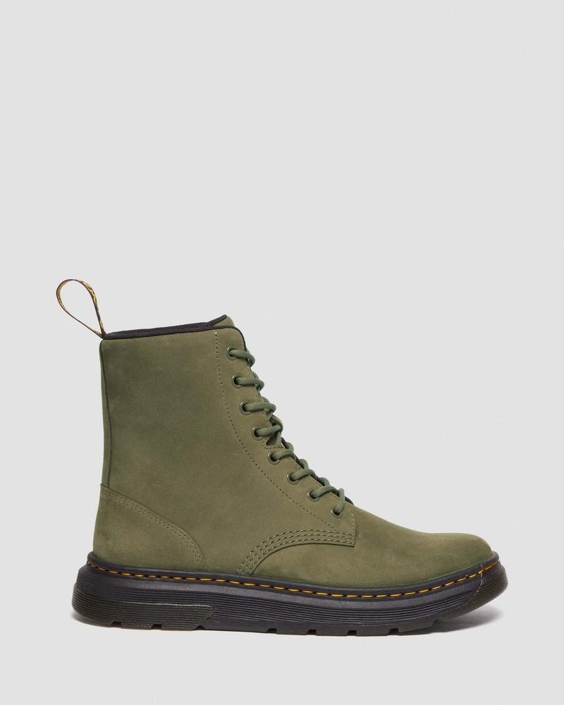 Botas Dr Martens Crewson Nubuck Cuero Everyday Boots (Buffbuck) Verde Oliva | US65-A3OH