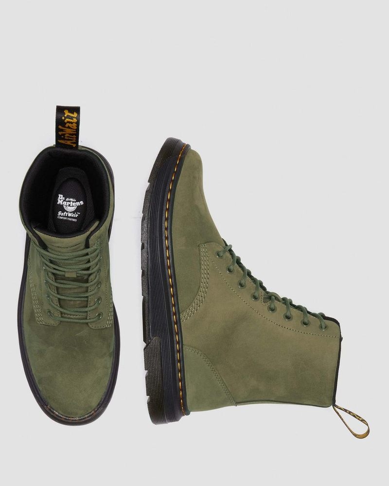 Botas Dr Martens Crewson Nubuck Cuero Everyday Boots (Buffbuck) Verde Oliva | US65-A3OH