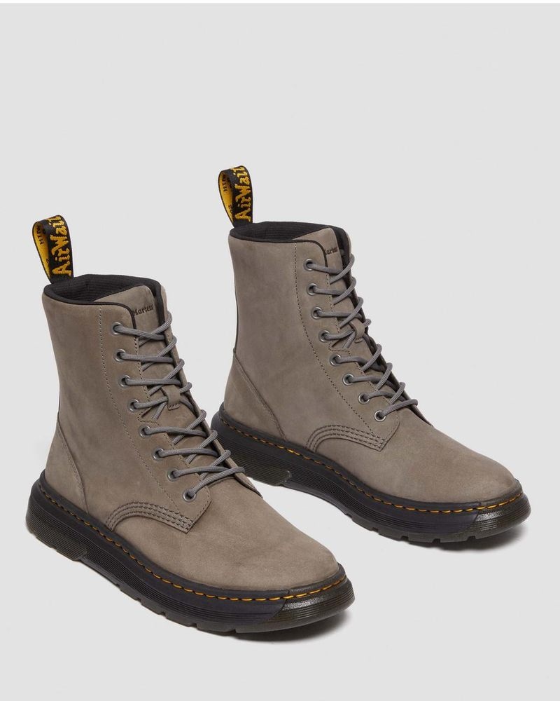 Botas Dr Martens Crewson Nubuck Cuero Everyday Boots (Buffbuck) Gunmetal | YS49-K7CR