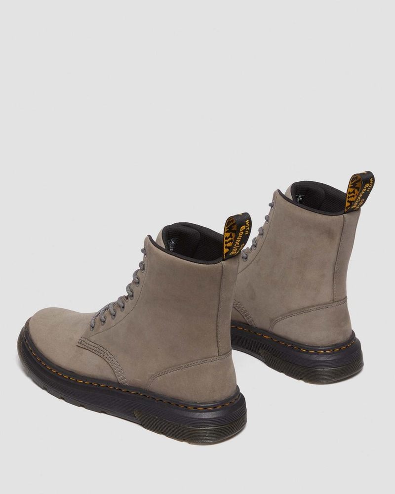 Botas Dr Martens Crewson Nubuck Cuero Everyday Boots (Buffbuck) Gunmetal | YS49-K7CR