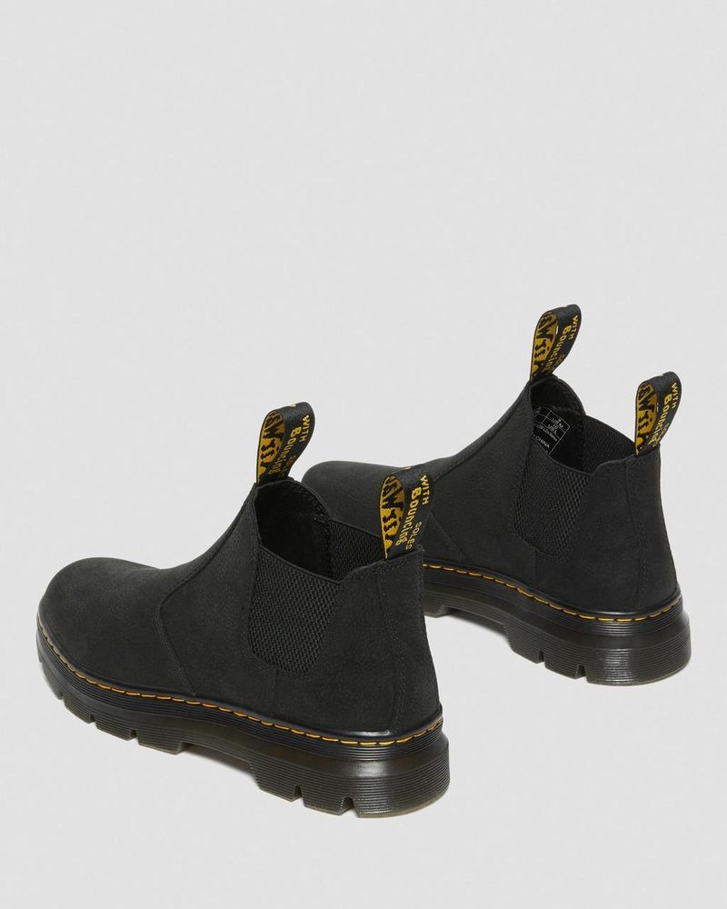 Botas Dr Martens Hardie II Cuero Chelsea Trabajo Boots (Pit Quarter) Negras | QV18-G7GD