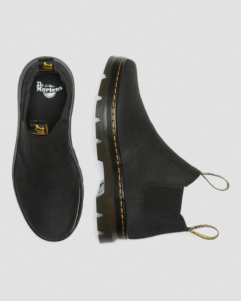 Botas Dr Martens Hardie II Cuero Chelsea Trabajo Boots (Pit Quarter) Negras | QV18-G7GD