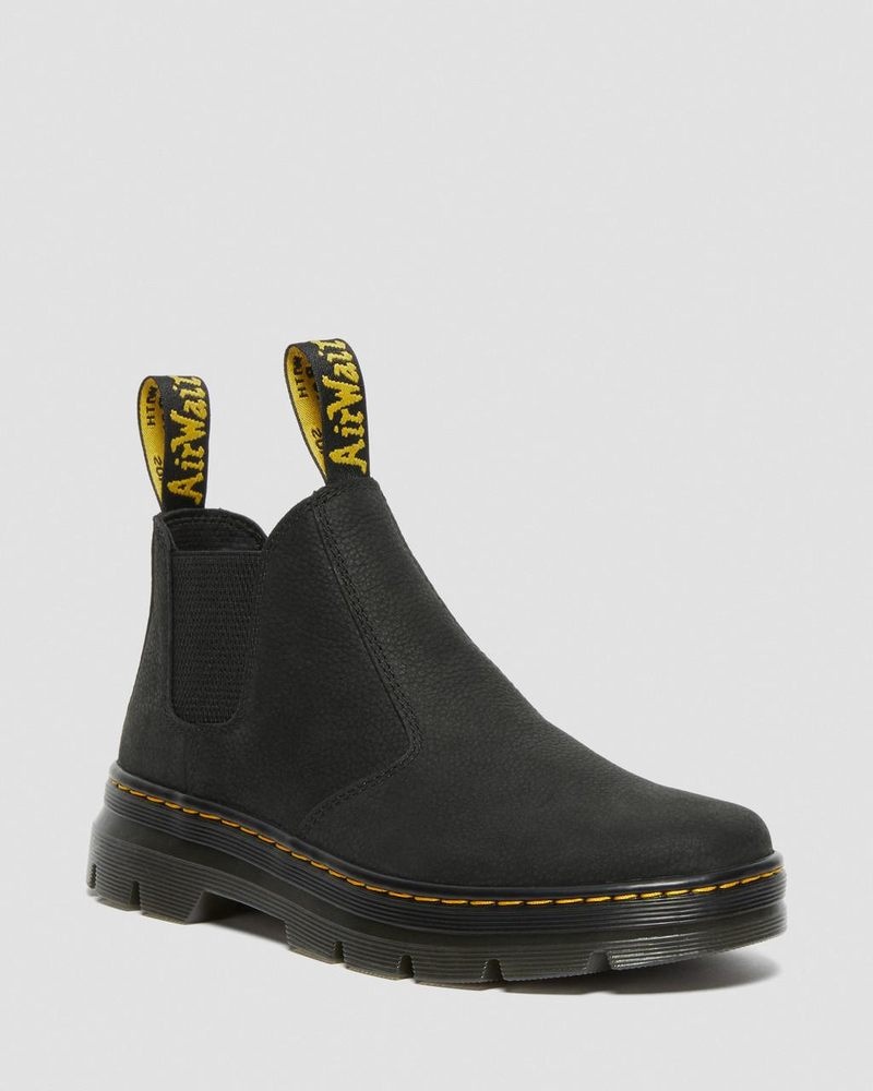 Botas Dr Martens Hardie II Cuero Chelsea Trabajo Boots (Pit Quarter) Negras | QM99-P2IX